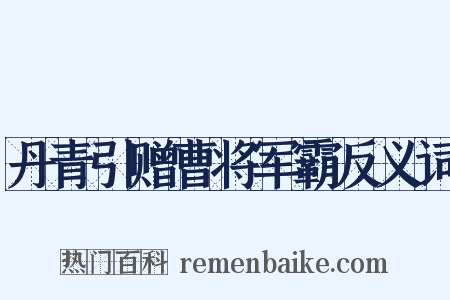 丹青引赠曹将军霸反义词是什么意思的图片